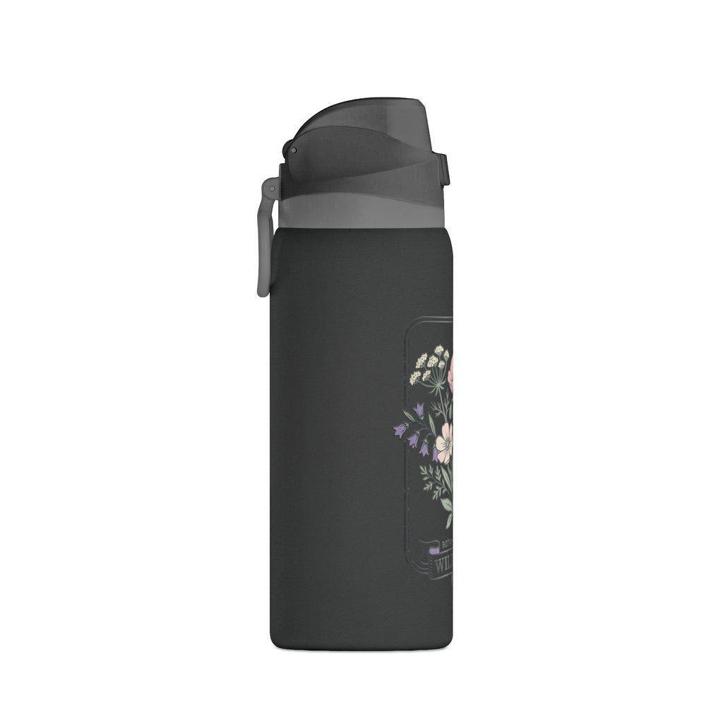 Floral Oasis 32oz Insulated Water Bottle — Leakproof Thermos with Butterfly Garden Design