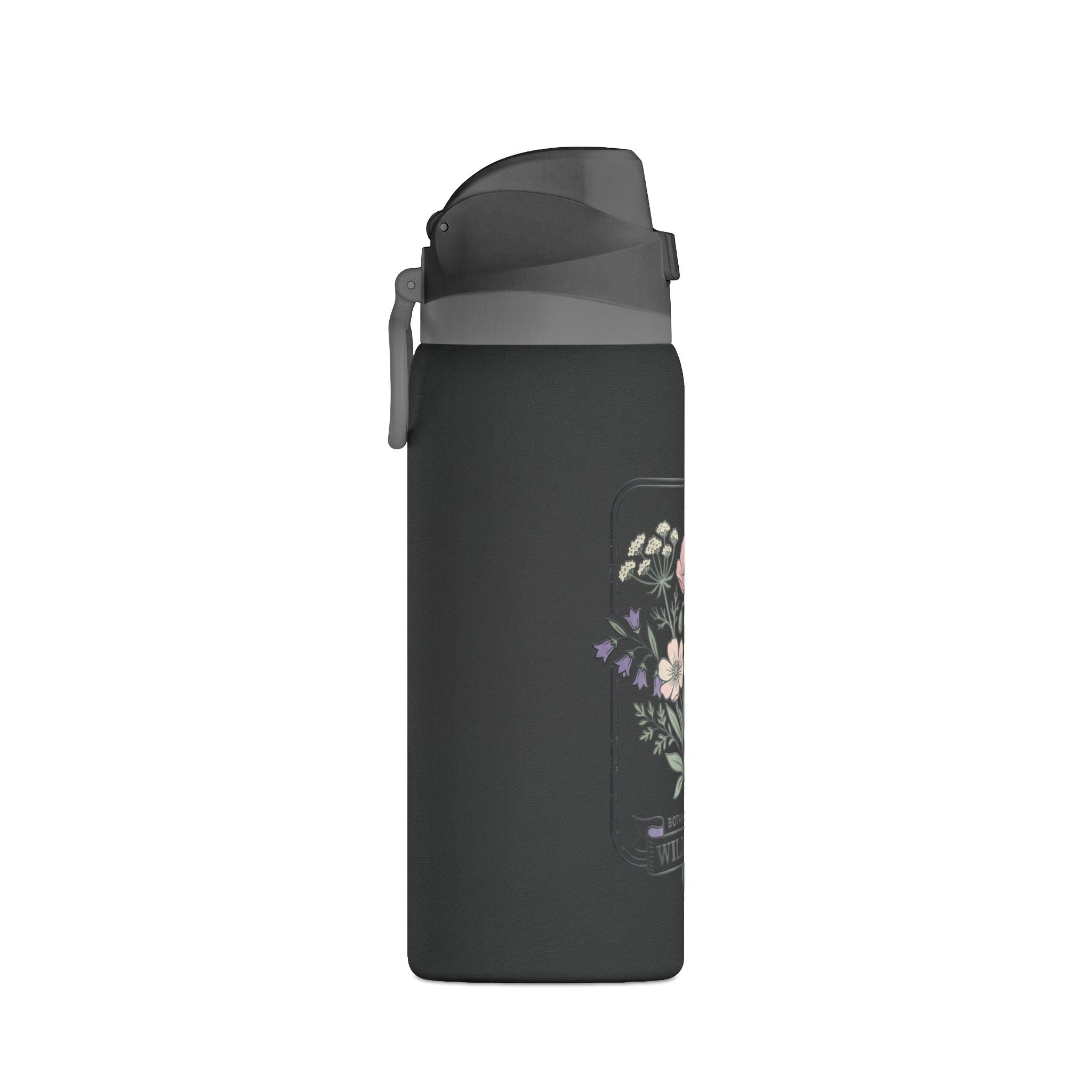 Floral Oasis 32oz Insulated Water Bottle — Leakproof Thermos with Butterfly Garden Design