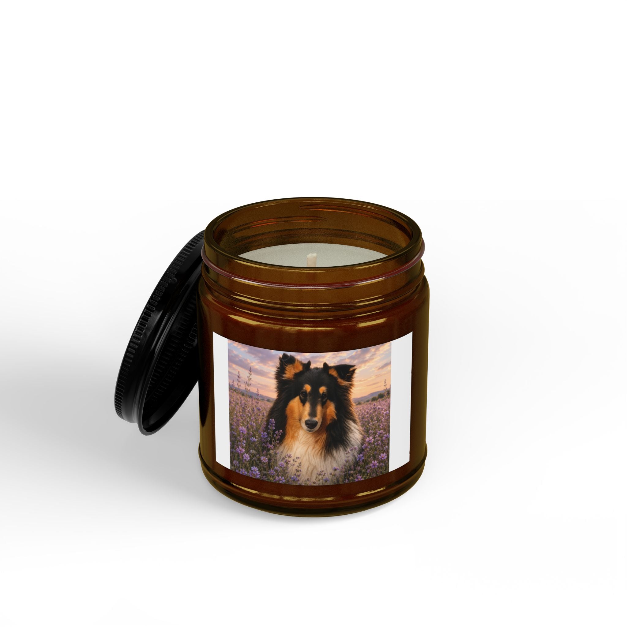 Scented Soy Candles with Black Lid, (4 and 9oz)