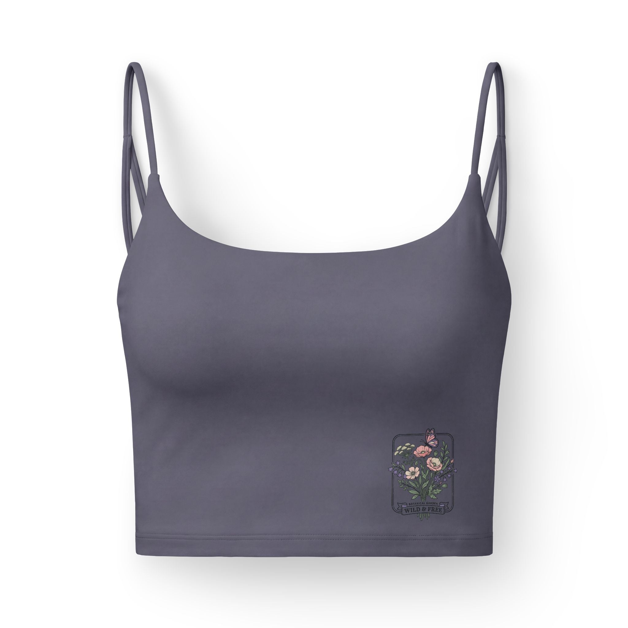 Luxe Floral Pocket Bralette — Women's Comfortable Strappy Crop Top