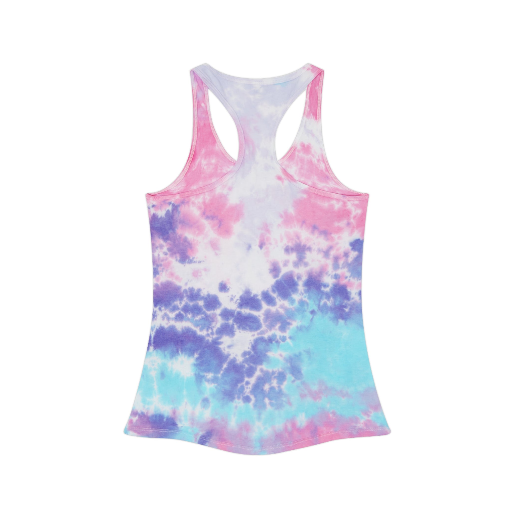 Tie-Dye Lotus Racerback Tank Top – Pastel Yoga & Festival Activewear