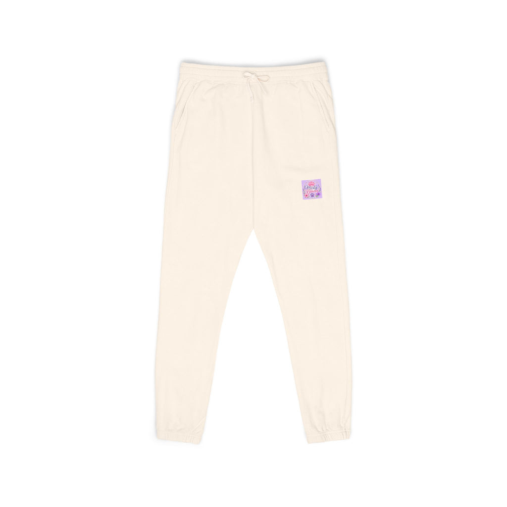 Sweatpants — Cozy Garment-Dyed Fleece Joggers with Cute Patch