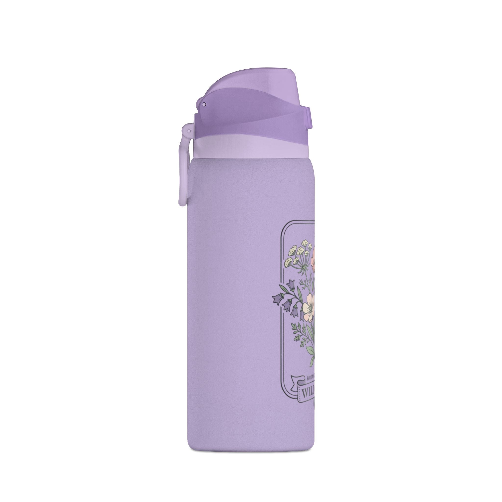 Floral Oasis 32oz Insulated Water Bottle — Leakproof Thermos with Butterfly Garden Design