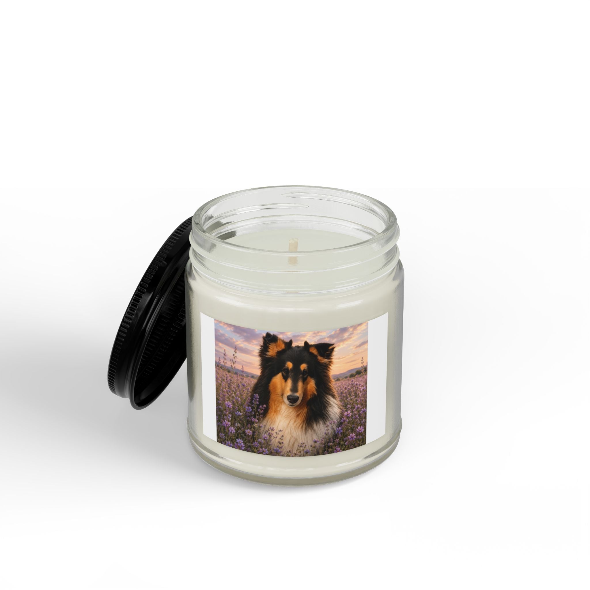 Scented Soy Candles with Black Lid, (4 and 9oz)