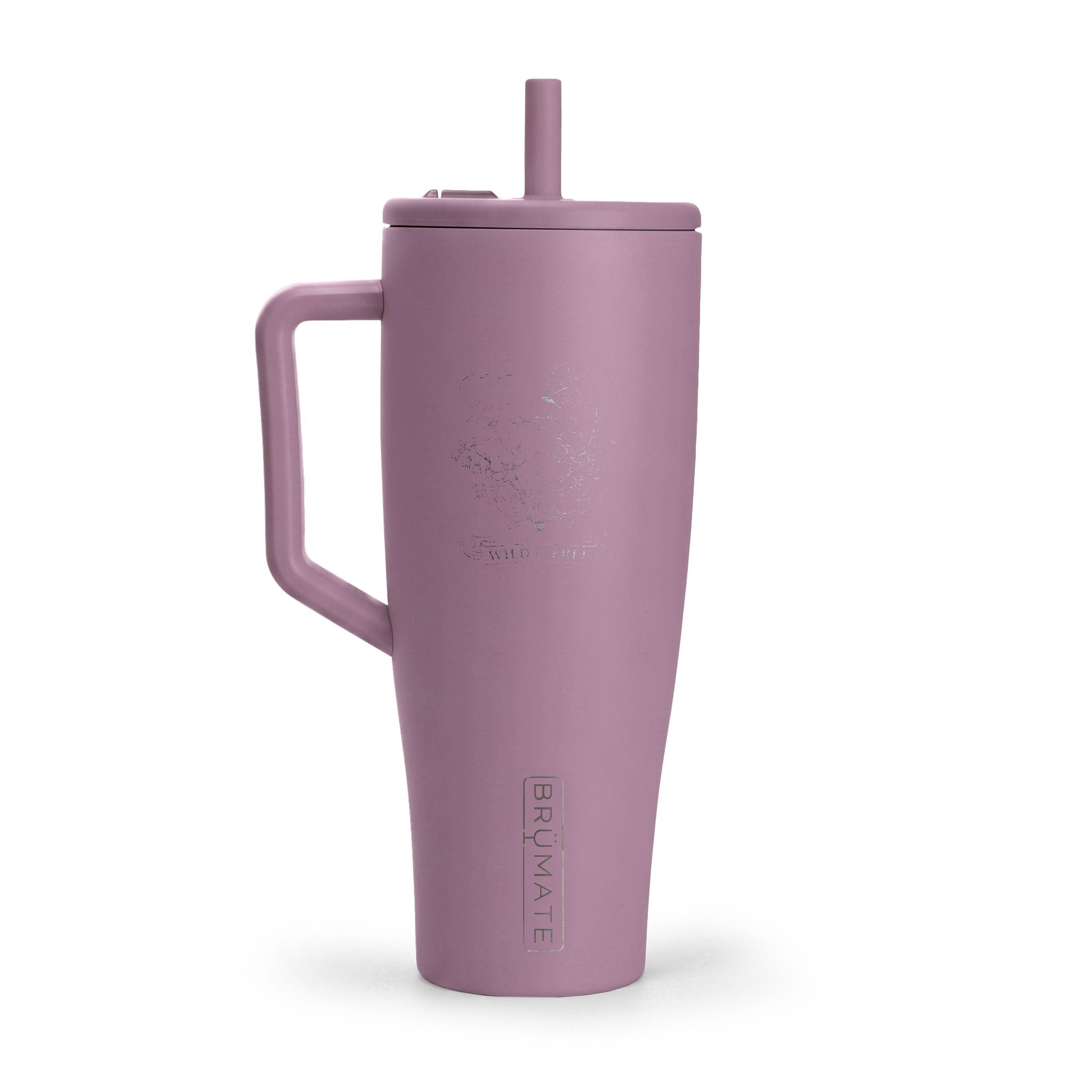 40oz Insulated Tumbler with Handle & Lid — Engraved Travel Mug