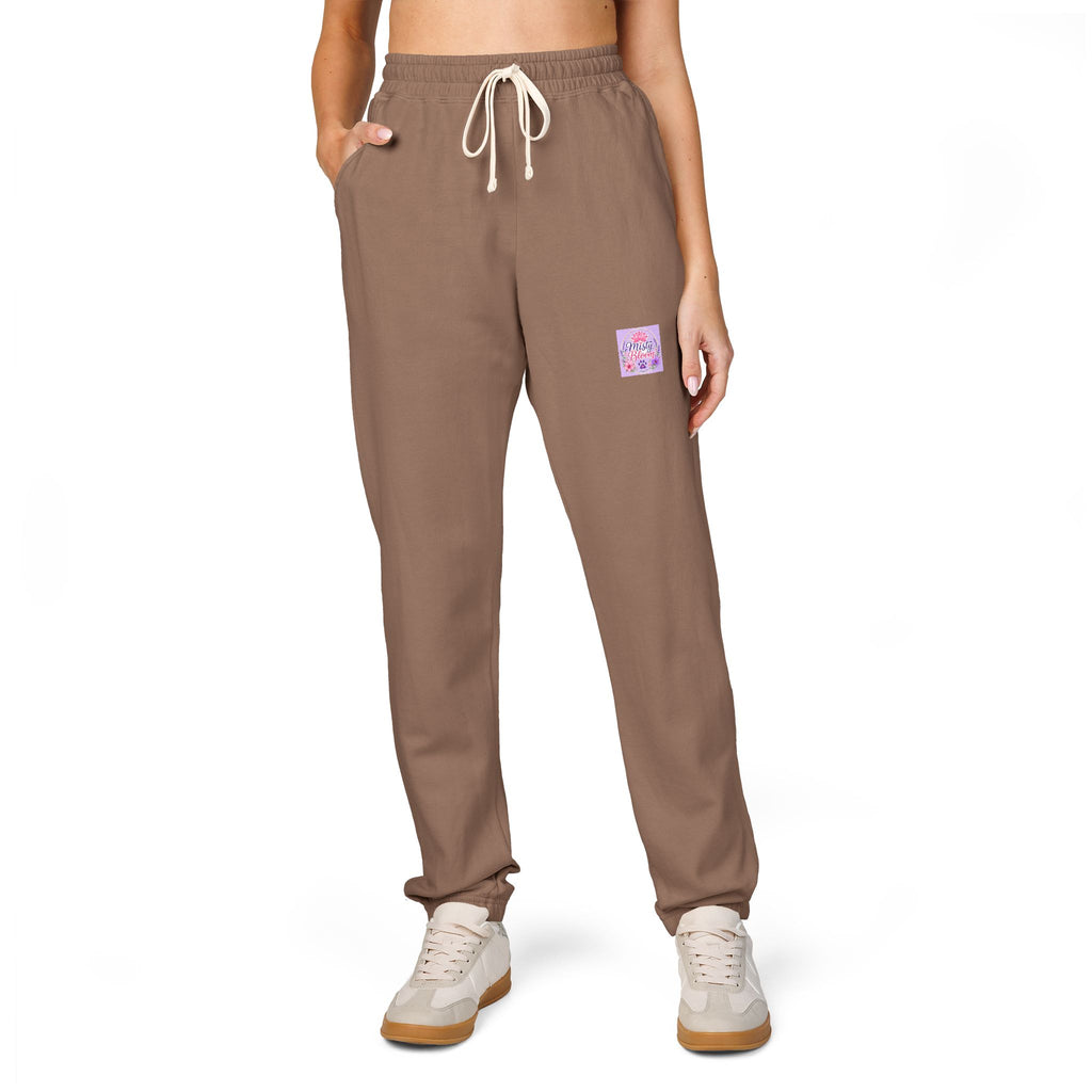 Sweatpants — Cozy Garment-Dyed Fleece Joggers with Cute Patch