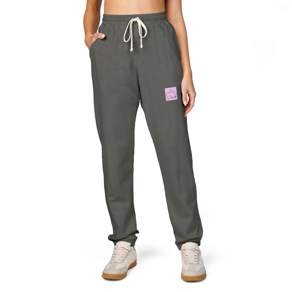 Sweatpants — Cozy Garment-Dyed Fleece Joggers with Cute Patch