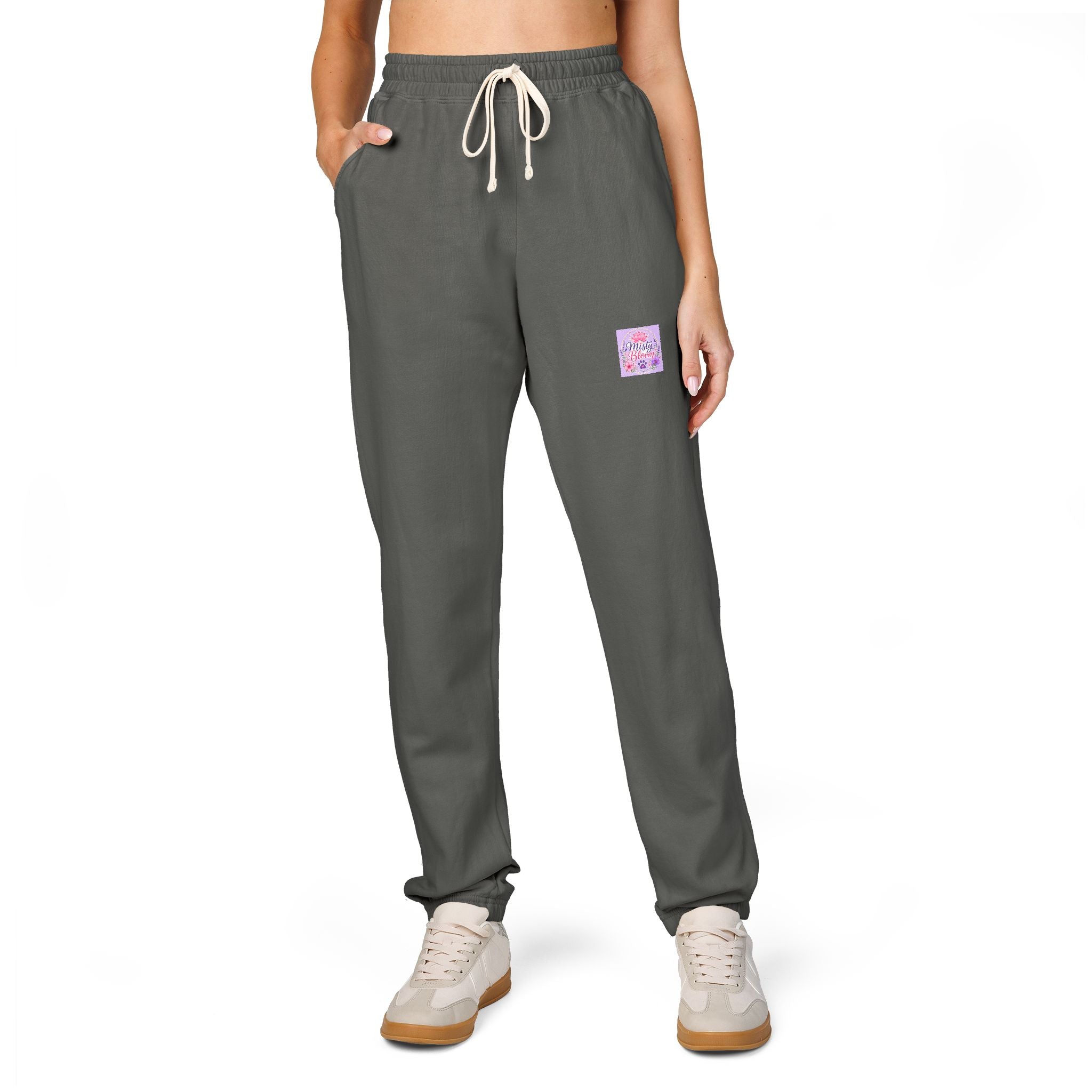 Sweatpants — Cozy Garment-Dyed Fleece Joggers with Cute Patch