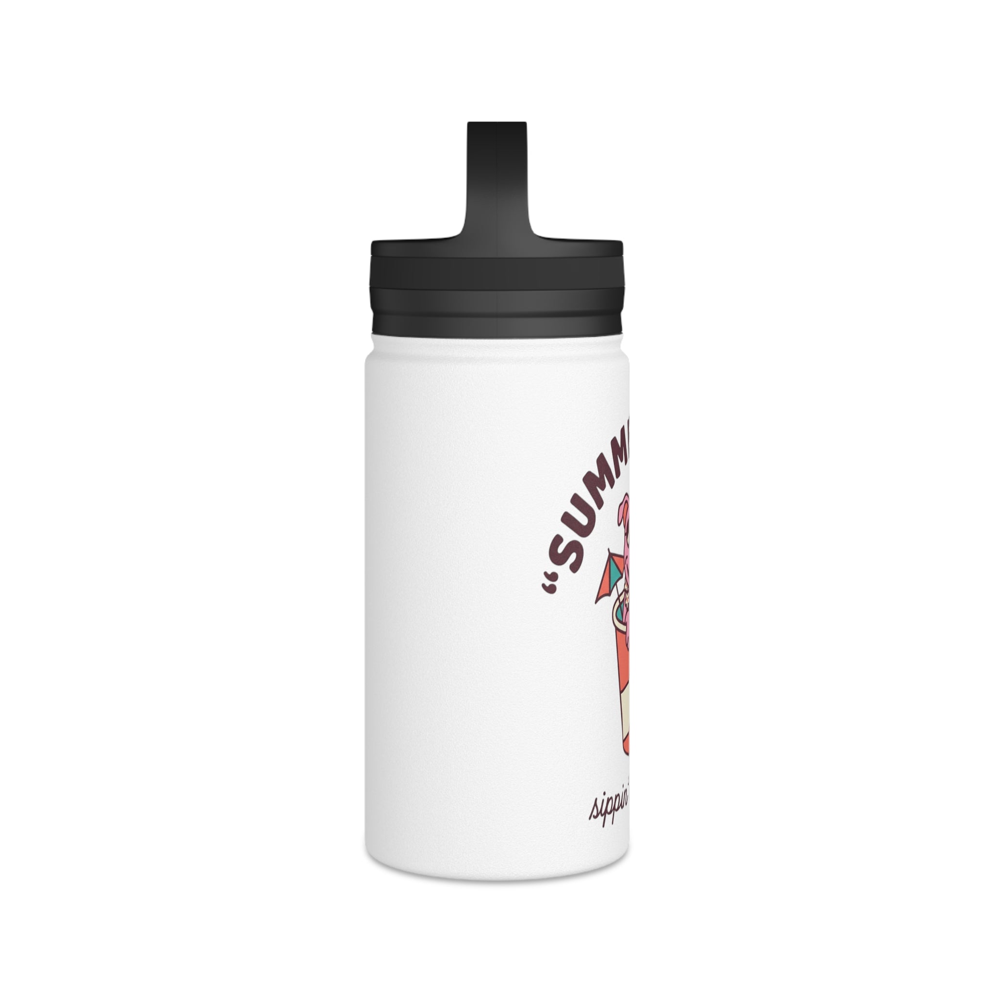 Stainless Steel Water Bottle, Handle Lid