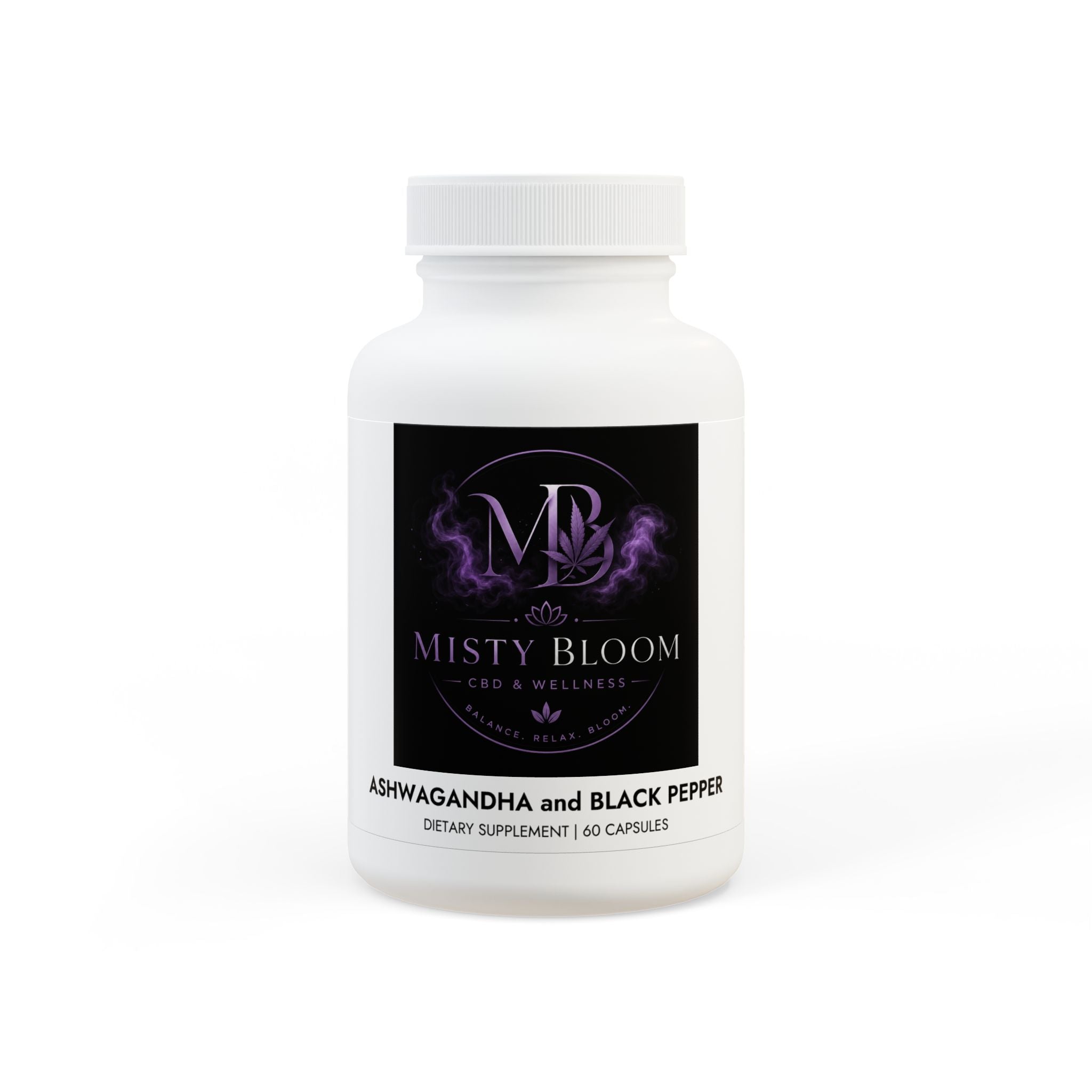 Ashwagandha and Black Pepper Supplement (60 capsules)