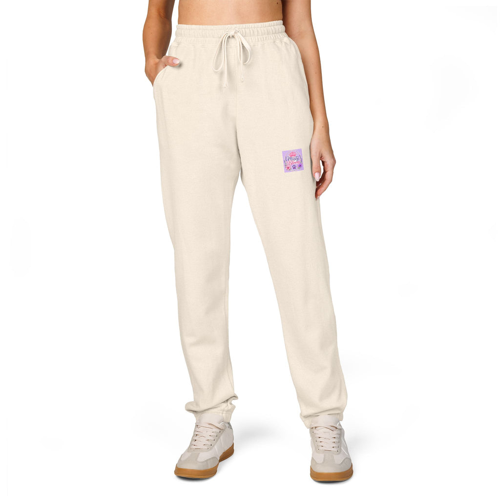 Sweatpants — Cozy Garment-Dyed Fleece Joggers with Cute Patch