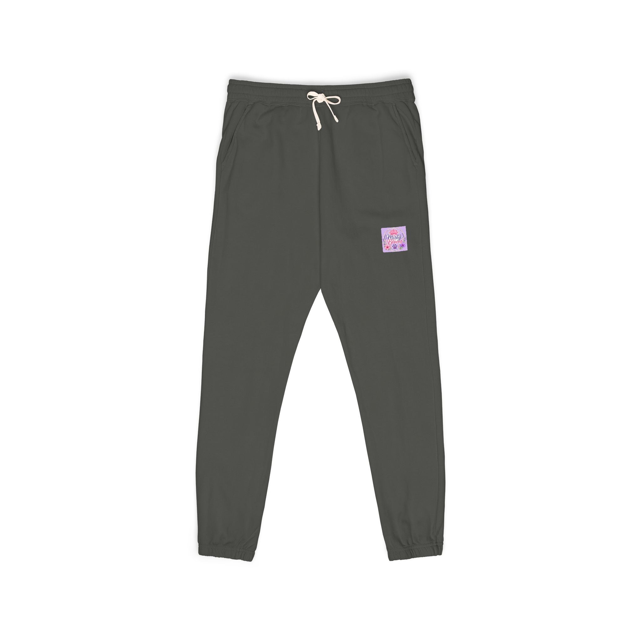 Sweatpants — Cozy Garment-Dyed Fleece Joggers with Cute Patch