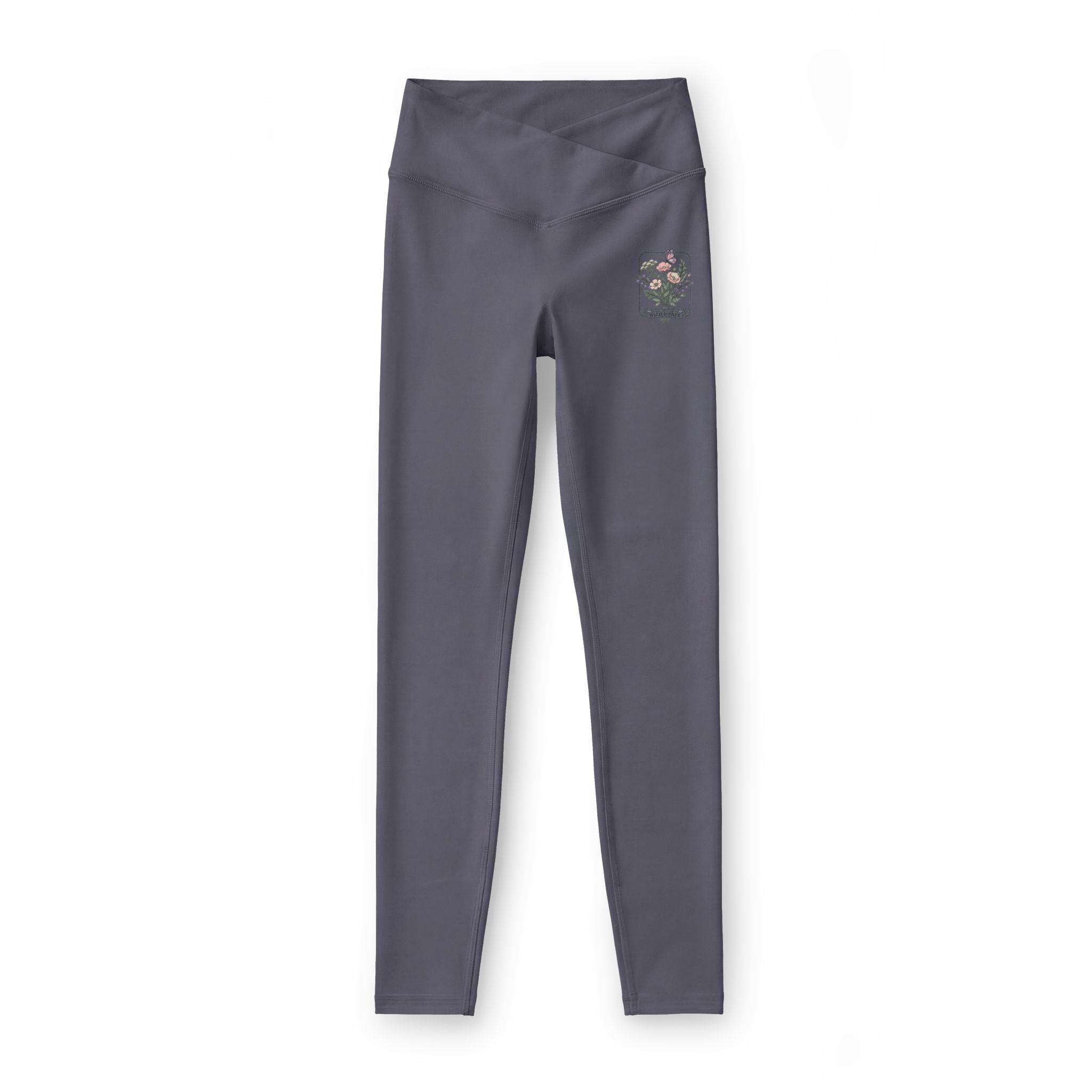 Floral Heart Women’s Luxe Leggings — High-Waist V-Cut Activewear with Subtle Pocket Bloom