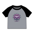 Lotus Floral Raglan Baby Tee — Women's Yoga & Meditation Tee