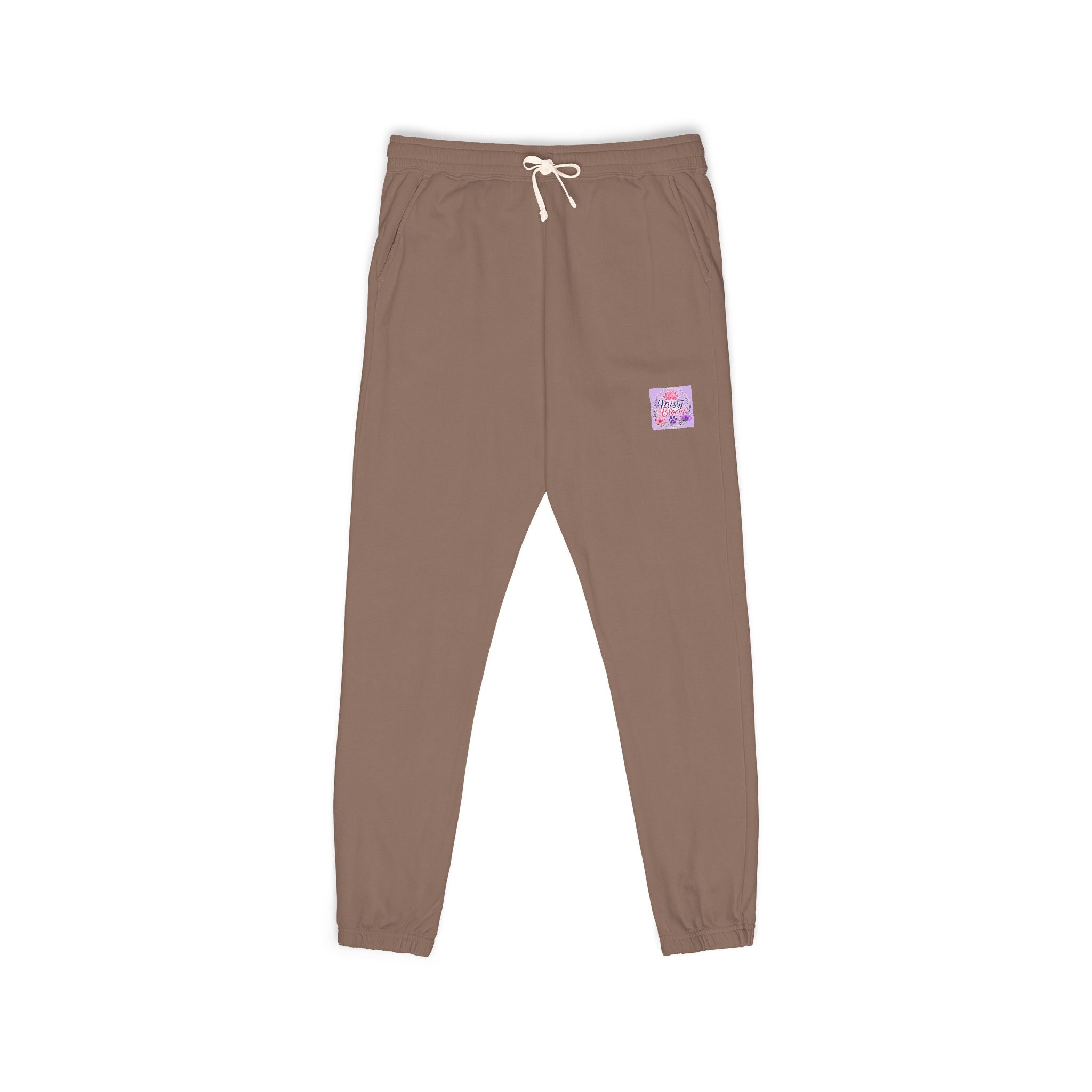 Sweatpants — Cozy Garment-Dyed Fleece Joggers with Cute Patch