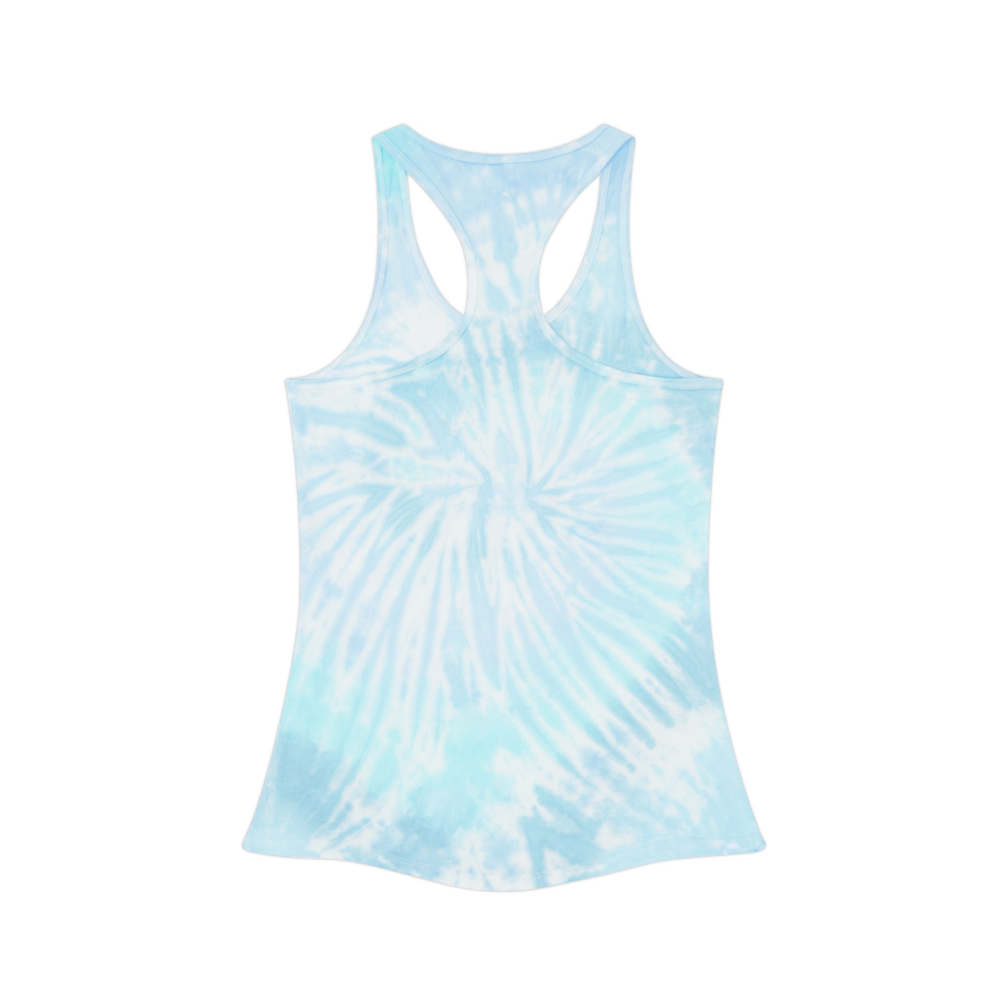 Tie Dye Racerback Tank — "Grateful AF" Floral Jar Graphic