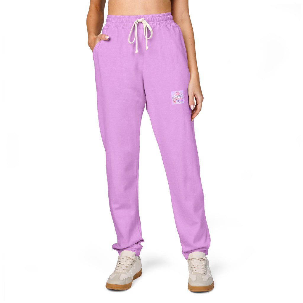 Sweatpants — Cozy Garment-Dyed Fleece Joggers with Cute Patch